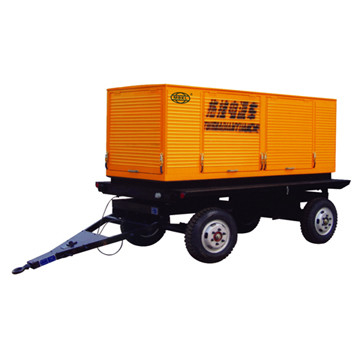 Тихий прицеп типа YND485ZLD 36kva 20kw дизельный генератор